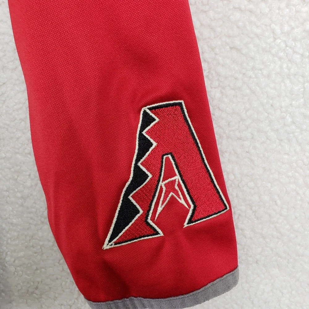 Majestic MLB Arizona Diamondbacks Hoodie Mens Large Black Red Raglan Sportswear